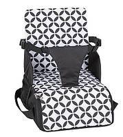Стульчик для кормления портативный (складной, стульчик-сумка) FreeON Fold and Go Black\white 48709 Чёрно-белый