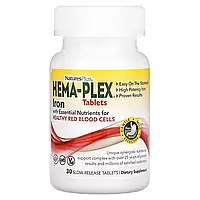Железо с незаменимыми питательными веществами для здоровых эритроцитов медленного высвобождения, Hema-Plex,