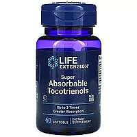 Витамин Е Супер абсорбируемые Токотриенолы, Super Absorbable Tocotrienols, Life Extension, 60 капсул
