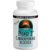 Белая Фасоль Фаза 2, Phase 2 Carbohydrate Blocker, Source Naturals, 500 мг, 60 таблеток