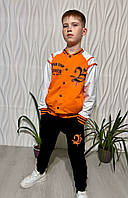 LEYZ весенний спортивный костюм для мальчика, оранжевый, размер 146-164 см, Турция