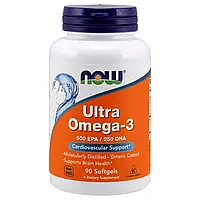 Ультра Омега-3, Ultra Omega-3, Now Foods, 90 желатинових капсул