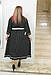 Турецька довга чорна сукня в горох, розміри 54-64, фото 2