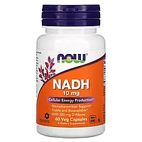 NADH, 10 мг, Now Foods, 60 вегетарианских капсул