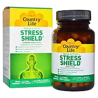 Антистрессовый Энергетический Комплекс, Stress Shield, Country Life, 60 вегетарианских капсул