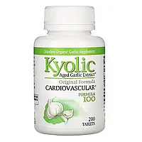 Екстракт витриманого часнику, для серцево-судинної системи, формула 100, Aged Garlic Extract, Cardiovascular, Formula 100, Kyolic,