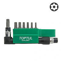 Набор бит TORX TOPTUL 1/4" T10H-T40H + Г-образный переходник 8 единиц GAAL0801 Shop