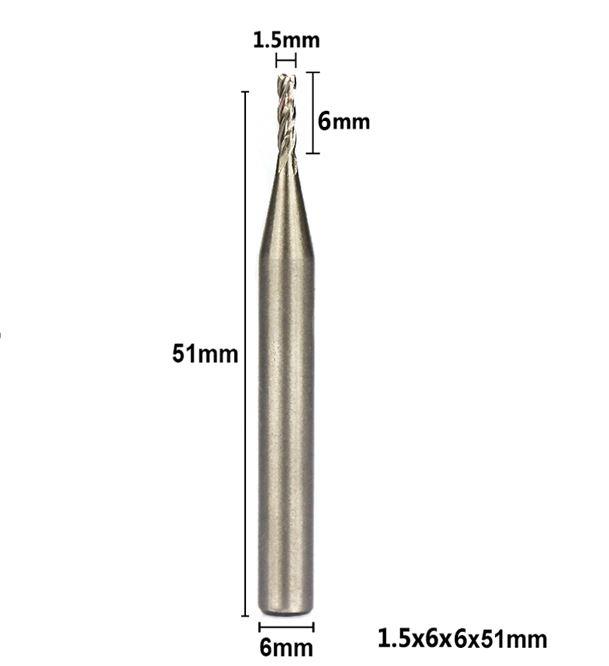 Фреза концевая из быстрорежущей стали SWT D4  6*1,5*6*51 HSS-Al