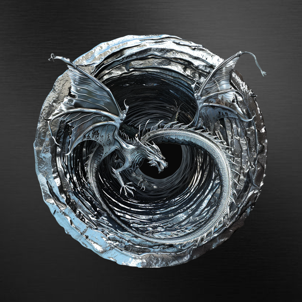 3D наліпка дракон оракал для авто 15x15см