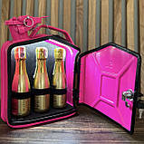 Каністра-бар 5 л, в рожевому кольорі - яскравий міні бар на подарунок, дівчині, кумі, фото 8