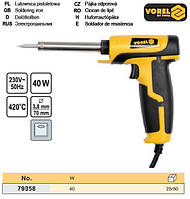 Паяльник електричний пістолет P=40 Вт VOREL-79358