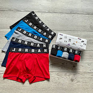 Чоловічі труси боксери  (набір) Jordan + подарункова коробка