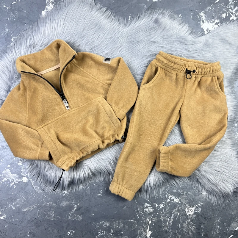 Спортивний дитячий костюм For Relax Polar Fleece BEWARM beige, фото 1