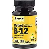 Метил B-12 зі смаком лимона 1000 мкг, Methyl B-12, Jarrow Formulas, 100 льодяників