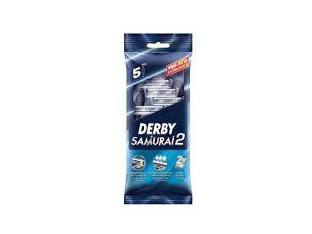 Бритва одноразова 5шт 2 леза SAMURAI ТМ Derby, фото 1