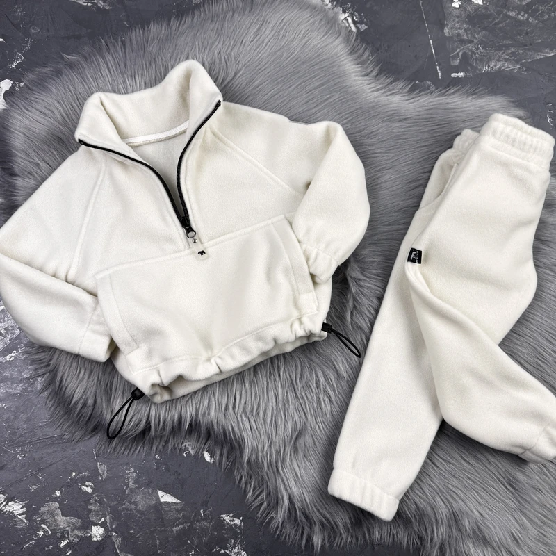 Спортивний дитячий костюм For Relax Polar Fleece BEWARM milk
