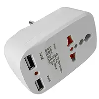 Сетевой разветвитель с юсб Travel Adaptor 823, тройник с 2 usb выходами в розетку ( тройник )