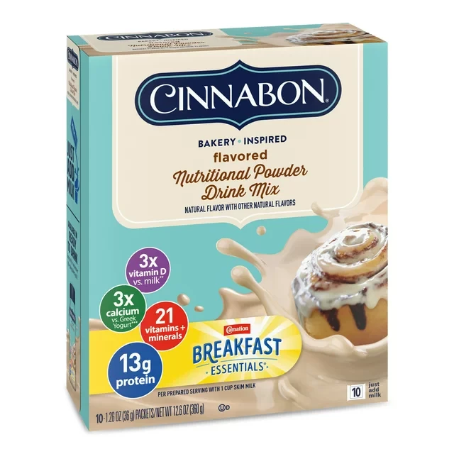 Суміш для напою від Cinnabon Carnation Breakfast Essentials, 36 г