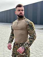 Штурмовий костюм убакс штани мультикам із наколінниками літній, Тактична армійська форма весна всу рипстоп