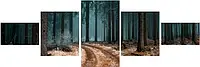 Модульна картина-нагрівач Лісова дорога (1000 Вт Тепла) на полотні, електрична (220 Вольт) інфрачервона