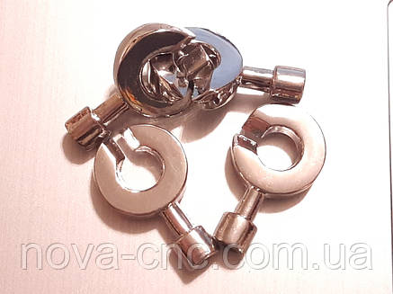 Застібка для біжутерії 30 х 50 х 12 мм колір срібло, фото 2