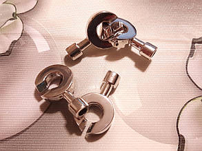 Застібка для біжутерії 30 х 50 х 12 мм колір срібло