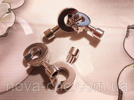 Застібка для біжутерії 30 х 50 х 12 мм колір срібло, фото 1