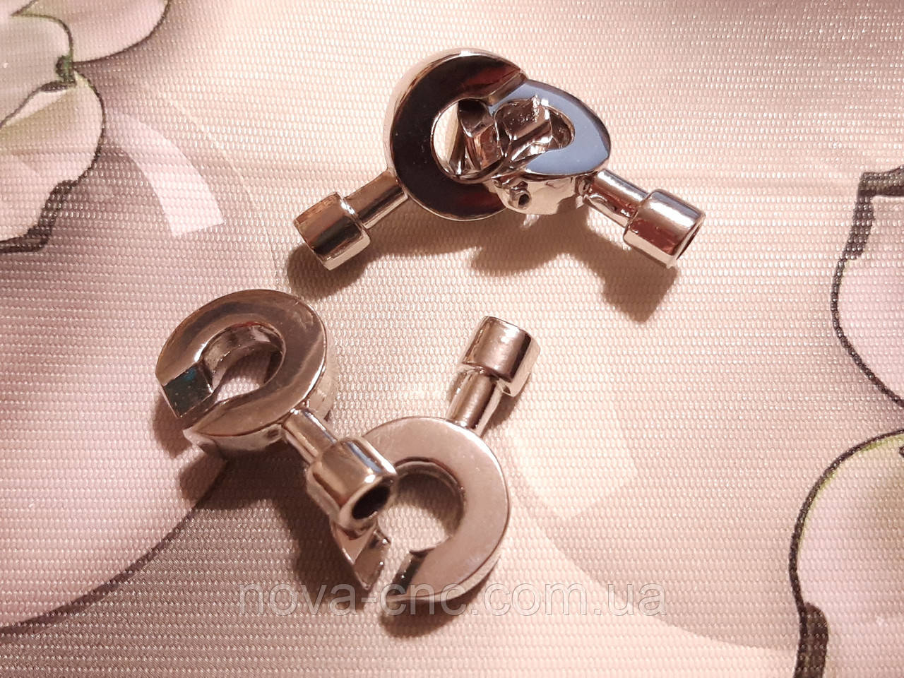 Застібка для біжутерії 30 х 50 х 12 мм колір срібло