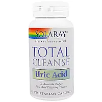 Очиститель от Мочевой Кислоты, Total Cleanse, Uric Acid, Solaray, 60 Капсул