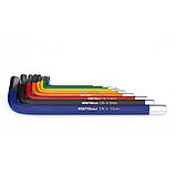 Набір з 9 різнокольорових шестигранних ключів Kraft&Dele KD11931, фото 2