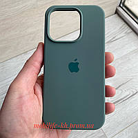 Чехол Silicone case iPhone 15 Pro Pine Green ( Силиконовый чехол iPhone 15 Pro с микрофиброй )