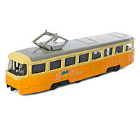 Дитяча іграшка Трамвай інерційний M5660, 18,5 см (Жовтий)