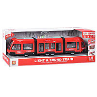 Дитяча іграшка Трамвай WY930A-B з музикою і світлом (Червоний)