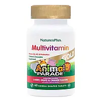 Мультивітаміни для Дітей, Смак Асорті, Animal Parade Gold, Natures Plus, 60 жувальних таблеток