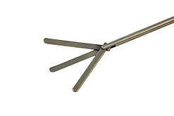 Затискач віялоподібний (трипелюстковий) ЛОКЕМЕД з прямою рукояткою Ф5*330