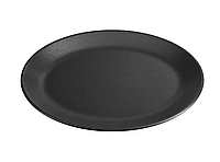 Тарелка мелкая овальная Black фарфоровая Porland 310мм 112131/Bl