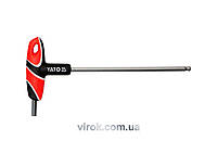 Ключ шестигранний YATO : тип "T", M8 мм, двосторонній, кульковий наконечник L= 200 мм [12/96] Shvidko -