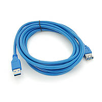 Удлинитель USB 3.0 AM/AF, 3.0m, Blue, пакет c