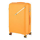 2E Набір пластикових валіз , SIGMA,(L+M+S), 4 колеса, помаранчевий, фото 8