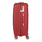2E Набір пластикових валіз , SIGMA,(L+M+S), 4 колеса, червоний, фото 5