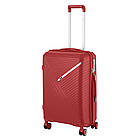 2E Набір пластикових валіз , SIGMA,(L+M+S), 4 колеса, червоний, фото 8