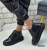 Женские ботинки натуральная кожа 36-41 зима на шнуровке