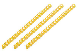 2E Пластикові пружини для біндера, 51мм, жовті, 50шт