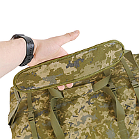 Прочная дорожная сумка kiborg military bag хаки 130л, баул тактический дорожный для вещей, сумки для охоты Пиксель