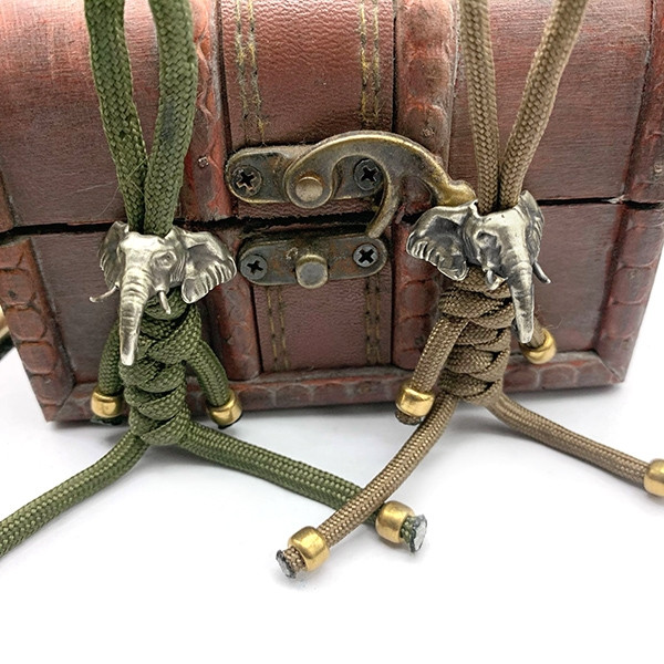 Бусина для темляка і для бороди і для темляка Голова Слона, фото 1