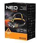 Ліхтар налобний Neo Tools, 1000 люмен, 10Вт, USB, 2000 мАг, CREE L2 LED + LED, 6 функцій освітлення + червоне, фото 8