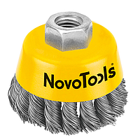 Щітка чашкова NovoTools (100 мм, плетений дріт) (NTWB10014ST)