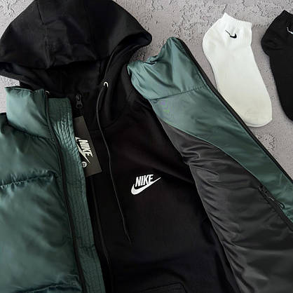 Чоловічі весняні спортивні костюми Nike комплект модний повсякденний на хлопця худі жилетка штани весна-осінь, фото 4