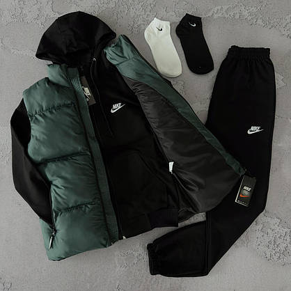 Чоловічі весняні спортивні костюми Nike комплект модний повсякденний на хлопця худі жилетка штани весна-осінь, фото 3