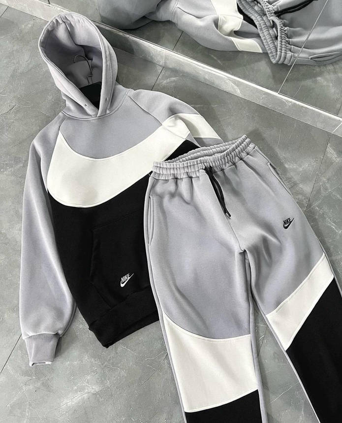 Спортивный костюм Nike мужской комплект повседневный стильный модный худи-штаны костюм весна-осень L Худі, Вшитий, M, фото 1
